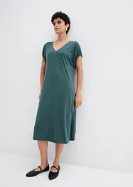 Abito in jersey di misto viscosa con scollo a V, bonprix