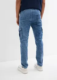 Jeans cargo elasticizzati regular fit con elastico in vita, tapered, bonprix