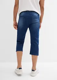 Jeans a pinocchietto leggeri elasticizzati con elastico in vita regular fit, straight (pacco da 2), bonprix