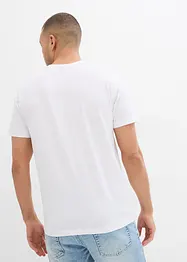 T-shirt in puro cotone biologico (pacco da 2), slim fit, bonprix
