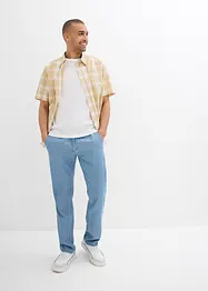 Jeans con lino ed elastico in vita regular fit, straight, bonprix