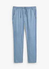 Jeans con lino ed elastico in vita regular fit, straight, bonprix