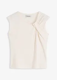 Maglia con dettaglio attorcigliato in misto cotone elasticizzato, bonprix
