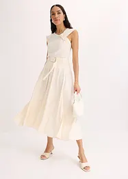 Maglia con dettaglio attorcigliato in misto cotone elasticizzato, bonprix