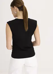 Maglia con dettaglio attorcigliato in misto cotone elasticizzato, bonprix