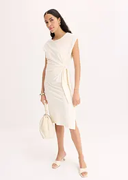 Abito di jersey in misto cotone elasticizzato con nodo al lato, bonprix
