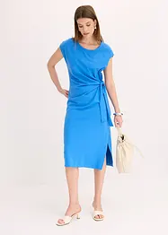 Abito di jersey in misto cotone elasticizzato con nodo al lato, bonprix