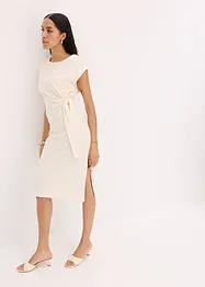 Abito di jersey in misto cotone elasticizzato con nodo al lato, bonprix