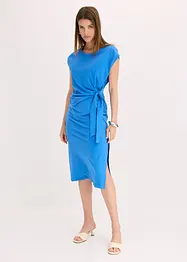 Abito di jersey in misto cotone elasticizzato con nodo al lato, bonprix
