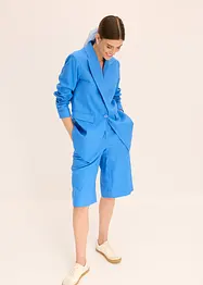 Blazer casual in misto lino con collo ampio a revers, bonprix