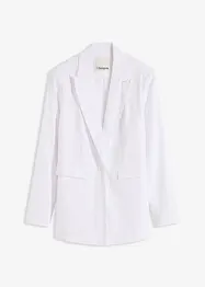 Blazer casual in misto lino con collo ampio a revers, bonprix