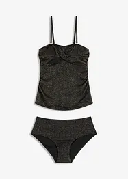 Tankini (set 2 pezzi) con filato glitterato, bonprix