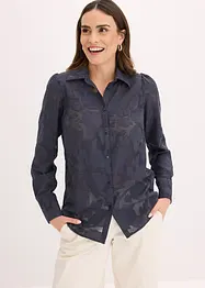 Blusa in chiffon jacquard, bonprix