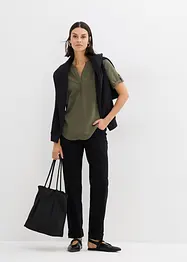 Blusa in misto viscosa fluente con maniche corte, bonprix