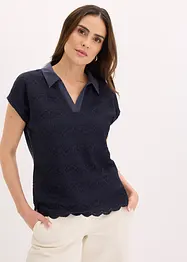 Polo con pizzo, bonprix