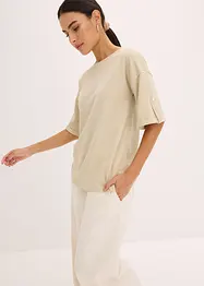 Maglia con viscosa glitterata e stampa lucida, bonprix