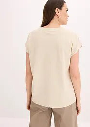Maglia con inserto in tessuto e strass, bonprix