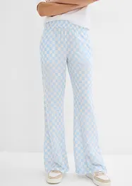 Pantaloni a palazzo a quadri in viscosa fluente, bonprix
