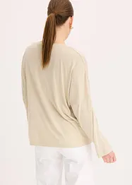 Maglia con maniche a pipistrello e inserto in satin, bonprix