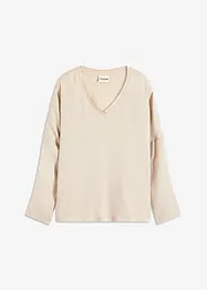 Maglia con maniche a pipistrello e inserto in satin, bonprix