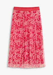 Gonna plissettata in jersey e mesh, bonprix