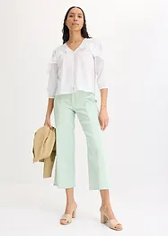 Blusa leggera con volant, bonprix