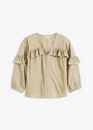 Blusa leggera con volant, bonprix