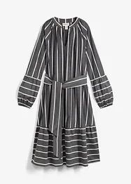 Abito midi a righe in puro cotone, bonprix