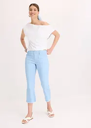 Pantaloni capri in cotone elasticizzato, bonprix