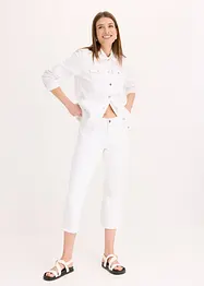 Pantaloni capri in cotone elasticizzato, bonprix