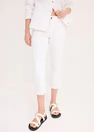 Pantaloni capri in cotone elasticizzato, bonprix