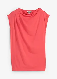 Maglia in morbido tessuto misto viscosa con scollo a cascata, bonprix
