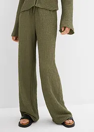 Pantaloni larghi in crêpe, bonprix