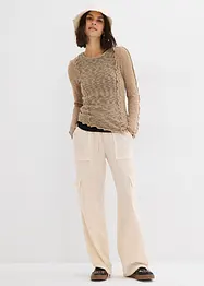 Pantaloni cargo in tessuto fluente, bonprix