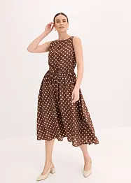 Abito midi con laccetto da annodare, bonprix