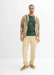 Pantaloni regular fit in twill di puro cotone, straight, bonprix