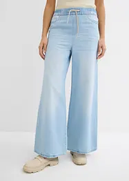 Jeans wide leg con cinta comoda, vita media, bonprix