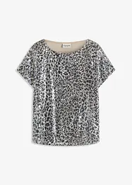 Maglia in paillettes leopardate, bonprix