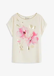 Maglia con inserto in satin, bonprix
