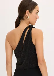 Top monospalla con motivo twist, bonprix