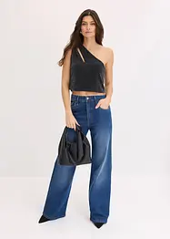 Top monospalla con motivo twist, bonprix
