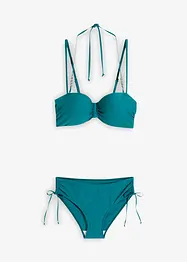 Bikini a balconcino con spalline aggiuntive da legare al collo (set 2 pezzi), bonprix