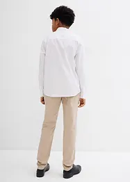 Pantaloni chino, camicia a maniche lunghe e cravatta (set 3 pezzi), bonprix