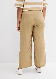 Pantaloni a palazzo con vita elasticizzata a punto smock, bonprix