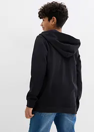 Felpa con zip e cappuccio in morbido misto cotone, bonprix