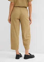 Pantaloni a carota in misto lino e viscosa, lunghezza 7/8, bonprix