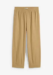 Pantaloni a carota in misto lino e viscosa, lunghezza 7/8, bonprix