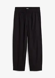 Pantaloni a carota in misto lino e viscosa, lunghezza 7/8, bonprix