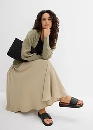 Gonna midi con cinta comoda, bonprix