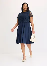 Abito midi con pizzo, bonprix